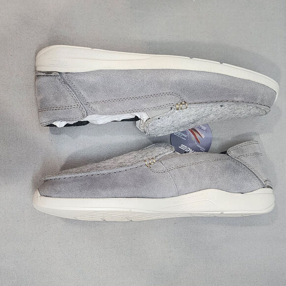 Clarks Gorwin Step Grey Suede Leather Washable Comfort Loafers Men's Size 10.5 - Picture 3 of 9